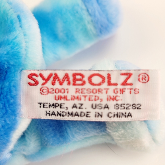 Vintage 2001 Baltimore Bean Bag Blue Tie-Dyed Bear - Picture 3 of 3